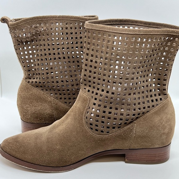 Michael Kors Taupe Suede Ankle Boots Women's - Picture 3 of 8